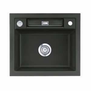 Systemceram Bela 57 Schiefer, zlewozmywak ceramiczny, korek manualny