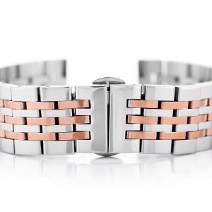 Bransoleta Pacific Model 4 srebrno róż.złota 20mm Bransoleta złota