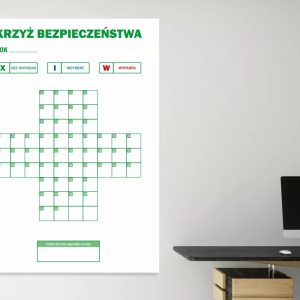 Tablica suchościeralna lean 137 - krzyż bezpieczeństwa