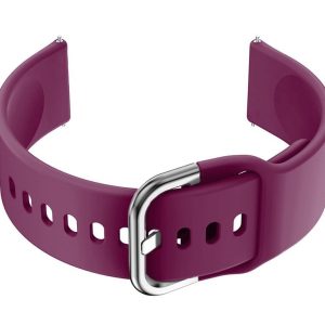 Pasek gumowy do smartwatch U01 - fiolet/srebrny - 18mm