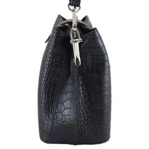 Klasyczne torebki skórzane - CROCO - Brązowa