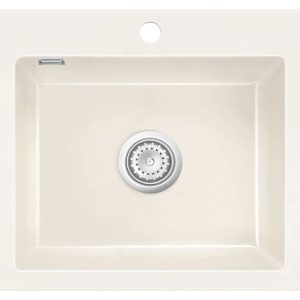 Systemceram Mera 57 Magnolia, Zlew ceramiczny, korek manualny