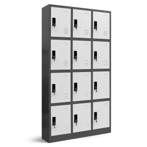 Szafka skrytkowa socjalna BHP MARCIN, 900 x 1850 x 400 mm, antracytowo-biała