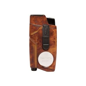 Vector ACCENDISIGARI XCALIBER DOUBLE W/CUTTER 10 Mahogany Marble Lacquer