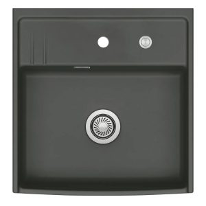 Systemceram Kentro 60 zlewozmywak ceramiczny, Schiefer, korek manualny