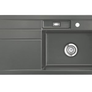 Systemceram Bela 100 Lava, zlewozmywak ceramiczny, korek manualny