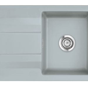 Systemceram Genea 75 Titan, zlewozmywak ceramiczny, korek manualny