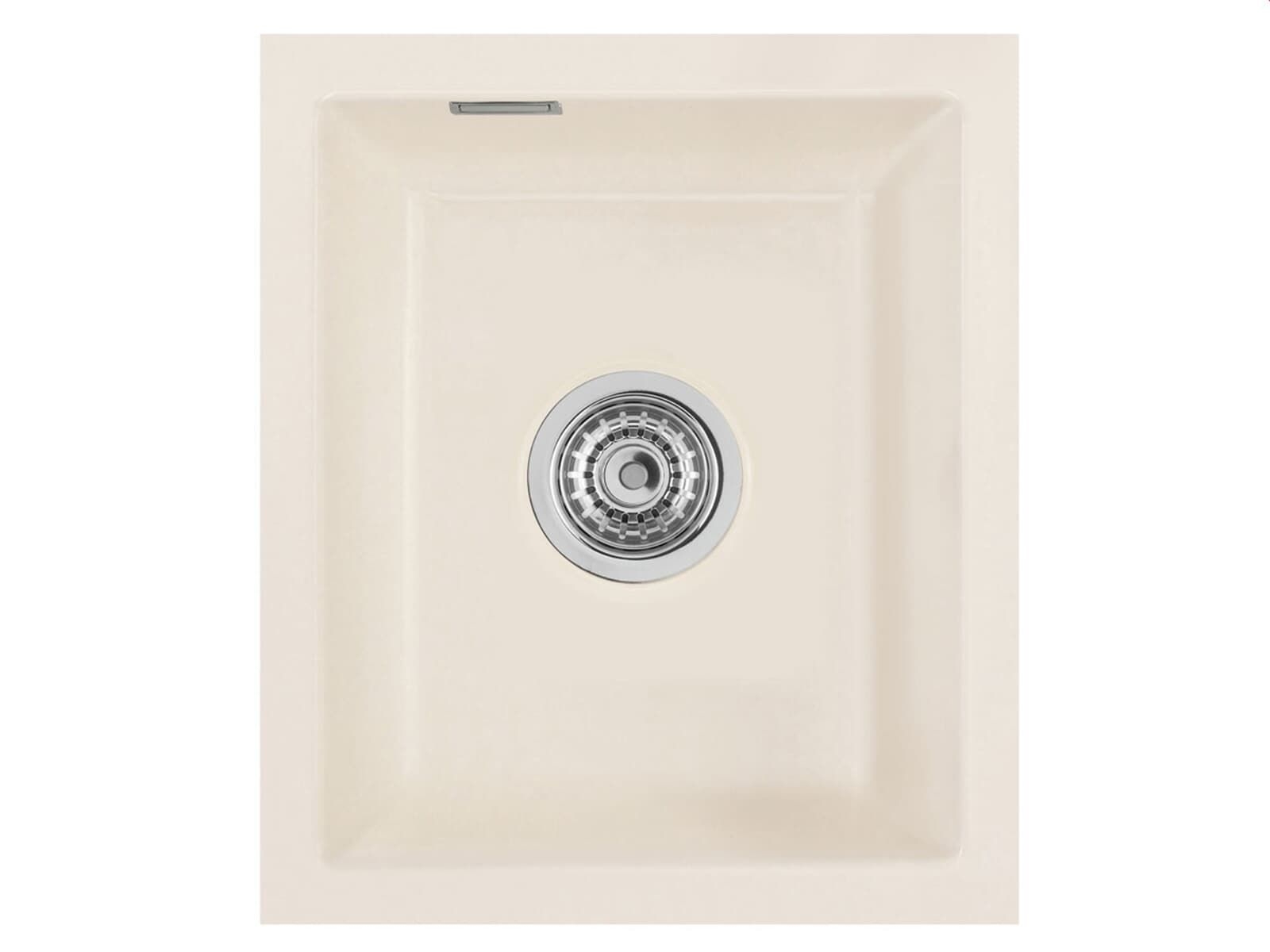 Systemceram Mera 32 U Jasmin, zlewozmywak ceramiczny, korek manualny