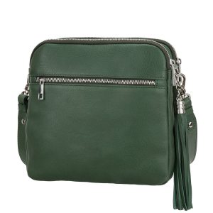 Torebka listonoszka Canaletto z naturalnej skóry groszkowanej i srebrnymi detalami TD840s220