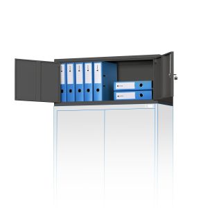 Nadstawka do szafy EWA, 900 x 380 x 400 mm, antracytowa