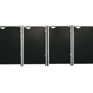 Hide Metalowy pojemnik na śmieci na 4 pojemniki na śmieci 240 litrów Czarny 81x279x115cm