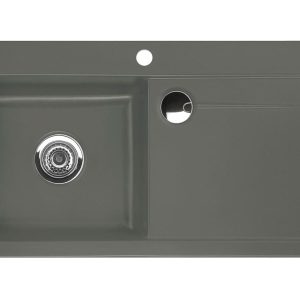 Systemceram Stema 90 Lava, zlewozmywak ceramiczny, korek manualny