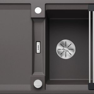 BLANCO ADIRA XL 6 S Silgranit szarość skały odwracalny, korek auto., InFino, mata stalowa składana