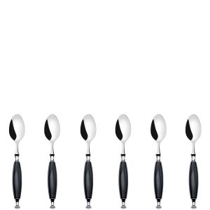COUNTRY Czarny - zestaw 6 łyżeczek do kawy w pudełku