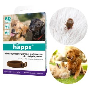 Obroża przeciw pchłom i kleszczom dla dużych psów - HAPPS