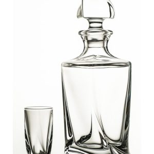 Crystal Julia Karafka i 6 sztuk kieliszków do wódki 4396