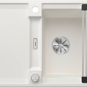 BLANCO ADIRA XL 6 S Silgranit biały odwracalny, korek auto., InFino, mata stalowa składana