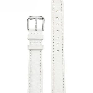 Pasek skórzany do zegarka W95 - biały - 10mm