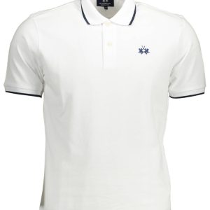 LA MARTINA MĘSKA KOSZULKA POLO Z KRÓTKIM RĘKAWEM W KOLORZE BIAŁYM