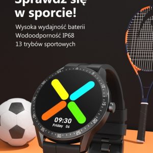 SMARTWATCH MĘSKI G. Rossi SW018-5 black/blue (sg012e) WŁASNE TARCZE
