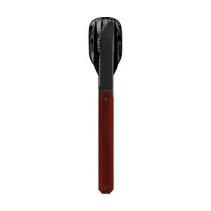 Akinod MAGNETIC STRAIGHT CUTLERY 12H34 BLACK MIRROR Bois Corail