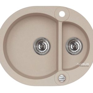 Alveus ROLL 80 kol. 22 piasek (59,5x47,5) zlew Granital 1,5kom. z syfonem POP-UP