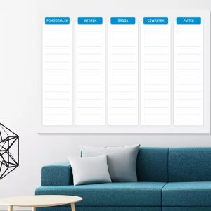 Tablica suchościeralna 400 - plan tygodnia