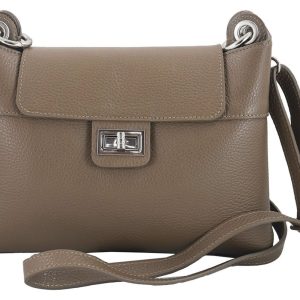 Torebka damska skórzana crossbody - Bordowa