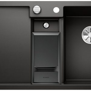 BLANCO COLLECTIS 6 S Silgranit czarny prawa, korek auto., InFino, wkład z pokrywką Użyj kodu 23BLA06 i płać mniej