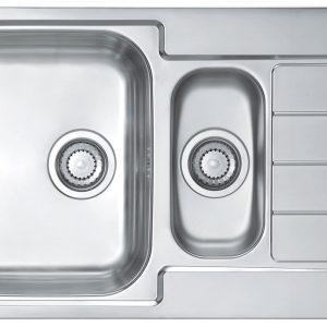 Alveus LINE 70 SAT Standard 79x50 1 1/2k zlew wpuszczany z odpływem zatyczkowym fi114 z syfonem