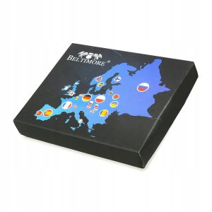 Etui skórzane na dokumenty karty wizytownik RFiD jasny brąz C85