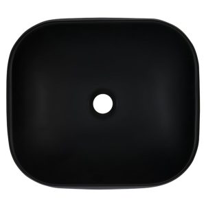 Umywalka nablatowa Nika, 45 cm, czarny mat