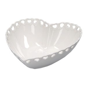 LA PORCELLANA BIANCA VALENTINO Zdobiona miska serce 20 cm