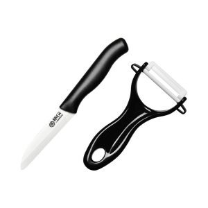 Samura INCA CERAMIC BLACK SET 2 SZT. (OBIERACZKA + NÓŻ ) SIN-011BL