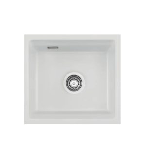 Systemceram Kara 42 U Satin, zlewozmywak ceramiczny, korek manualny