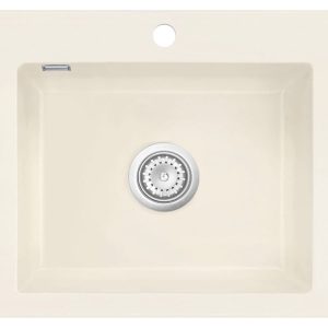 Systemceram Mera 57 Jasmin, Zlew ceramiczny, korek manualny