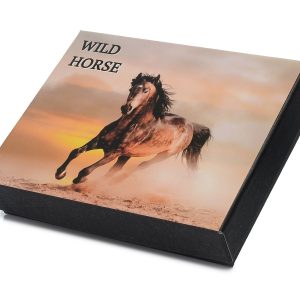 Portfel męski skórzany mały czarny z wsuwką na banknoty RFiD Wild Horse L47