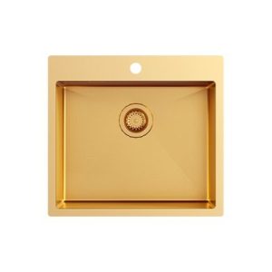 TERRA100N-G (Nano) Zlewozmywak stalowy , złoty , z powłoką Nano