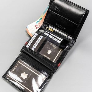 Elegancki skórzany portfel z przegrodami Rovicky