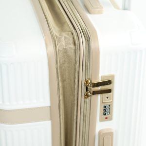 Walizka podróżna twarda duża Solier Nokiro 28' XL - śmietankowy