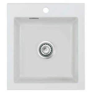 Systemceram Mera 46 Alu, Zlew ceramiczny, korek manualny