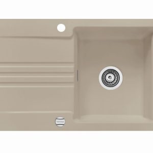 Systemceram Kara 85 Fango, zlewozmywak ceramiczny, korek manualny