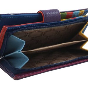 Skórzany portfel damski z ochroną RFID - Zielony
