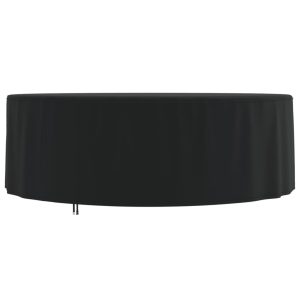 Pokrowiec na meble ogrodowe, okrągły, czarny, Ø244x71 cm, 420D