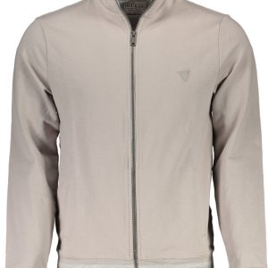 BLUZA GUESS JEANS Z ZAMKIEM MĘSKA BEŻOWA