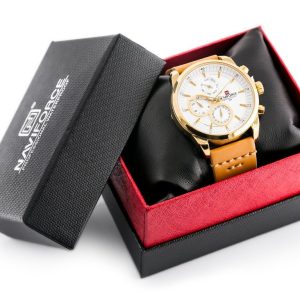 ZEGAREK MĘSKI NAVIFORCE - NF9148 (zn085b) gold + BOX