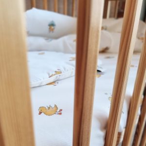 Prześcieradło do łóżeczka LUCKY DUCKY