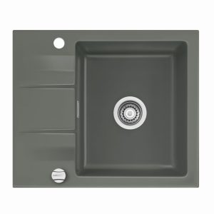 Systemceram Genea 60 Lava, zlewozmywak ceramiczny, korek manualny