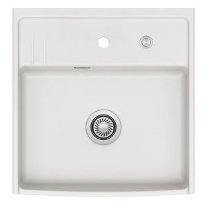 Systemceram Kentro 60 zlewozmywak ceramiczny, Satin, korek manualny