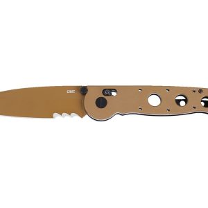 Crkt M16-X CROSSBAR LOCK DESERT TAN M16-14XD VEFF SERRATIONS